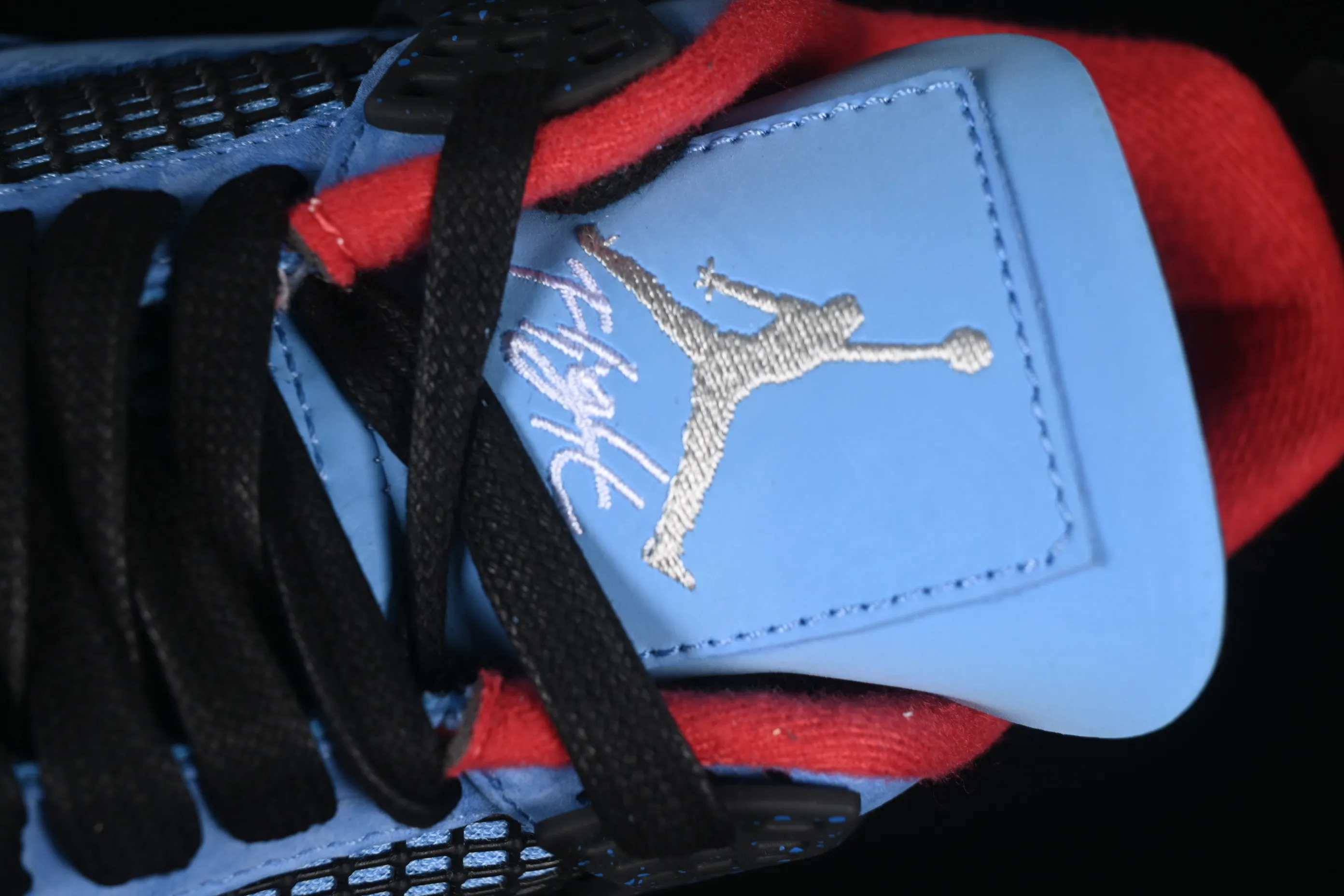 All categories Air Jordan Jordan series basketball shoes Air Jordan 4 Travis Scott Cactus Jack x Air Jordan 4 Retro AJ4 Joe 4 joint model suede blue 308497-406